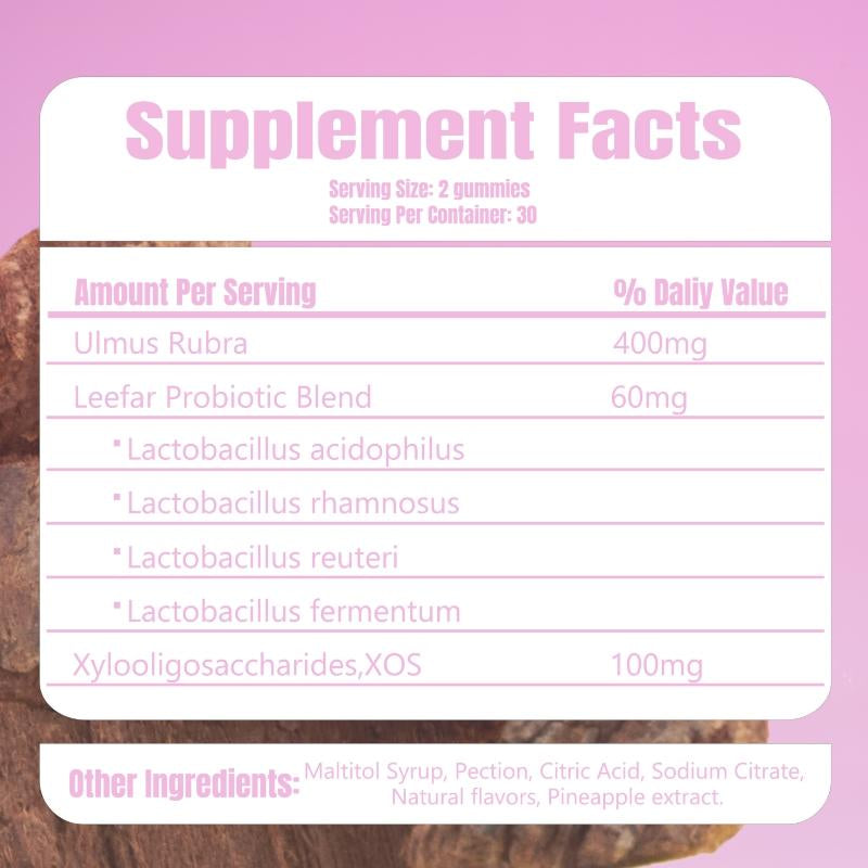 LEEFAR Her Juicy Feminine Probiotics Gummies- All in One Solution with Slippery Elm and Prebiotics&Lactobacillus Probiotic Blend for Women’S Ph Balance and Dryness - Hawaiian Pineapple Gummies 60 Count Probiotics Women